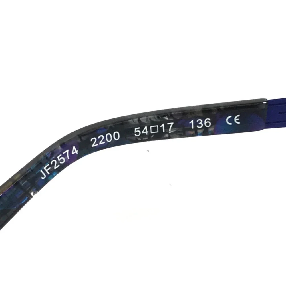 J.F. Rey Eyeglasses Frames JF2574 2200 Blue Gray Demi Cat Eye Half Rim 54-17-136